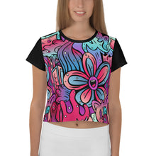Load image into Gallery viewer, Blooms - All-Over Print Crop Tee
