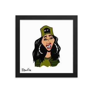 Hip Hop Girl - Framed poster