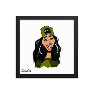 Hip Hop Girl - Framed poster