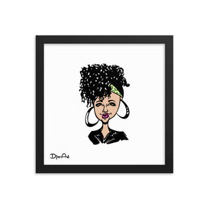 Curly Girl - Framed poster