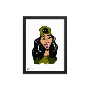 Hip Hop Girl - Framed poster