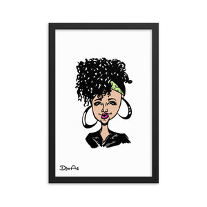 Curly Girl - Framed poster