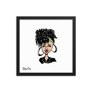 Curly Girl - Framed poster