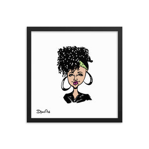 Curly Girl - Framed poster