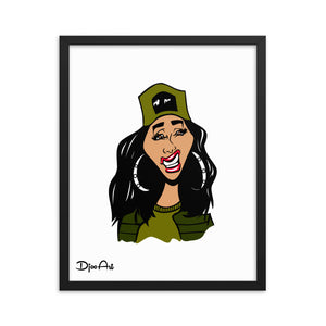 Hip Hop Girl - Framed poster