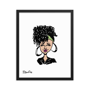 Curly Girl - Framed poster