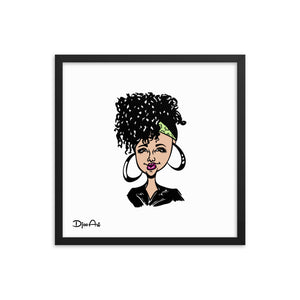 Curly Girl - Framed poster