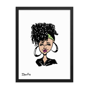 Curly Girl - Framed poster