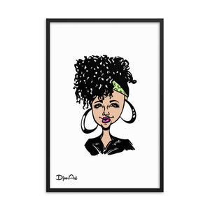 Curly Girl - Framed poster