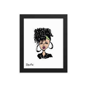 Curly Girl - Framed poster