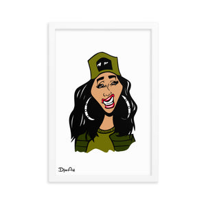 Hip Hop Girl - Framed poster