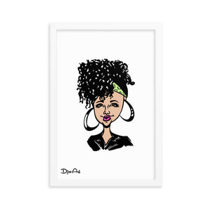 Curly Girl - Framed poster