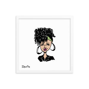 Curly Girl - Framed poster