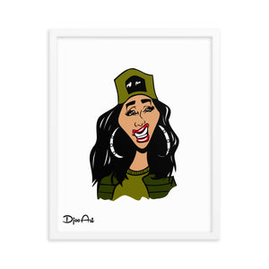 Hip Hop Girl - Framed poster