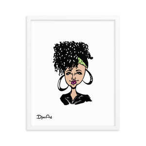 Curly Girl - Framed poster