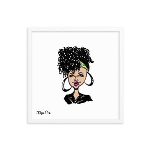 Curly Girl - Framed poster