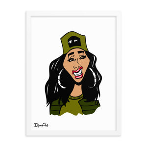 Hip Hop Girl - Framed poster