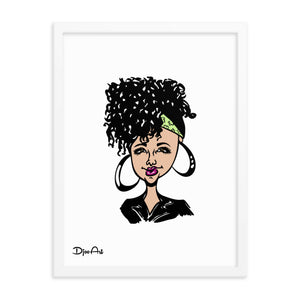 Curly Girl - Framed poster