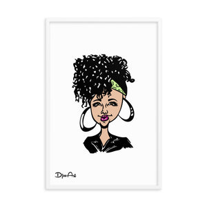 Curly Girl - Framed poster