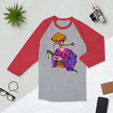 Load image into Gallery viewer, Samurai - 3/4 sleeve raglan shirt
